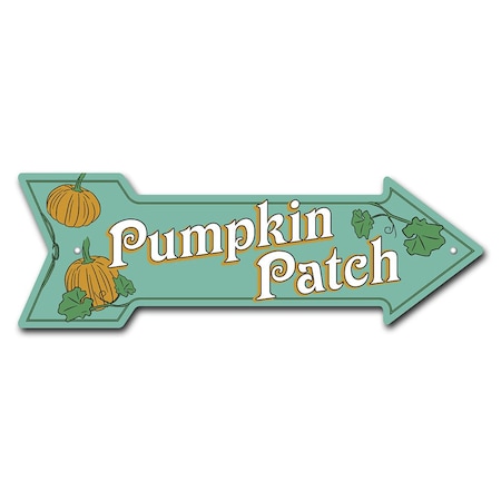 Signmission Pumpkin Patch Arrow Sign Funny Home Decor 36in Wide P-ARROW12-999658